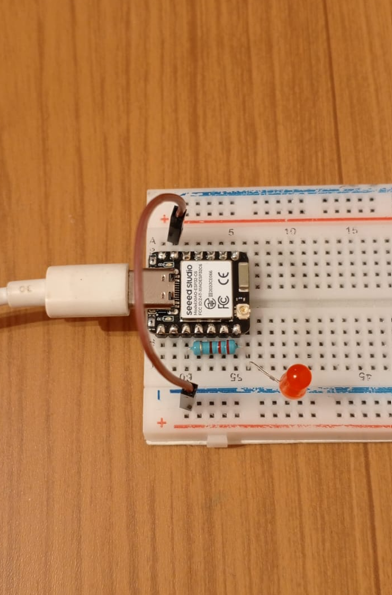Physical circuit for XIAO serial test