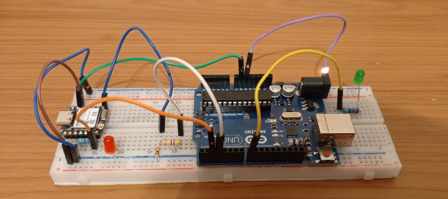 Complete UART circuit assembled