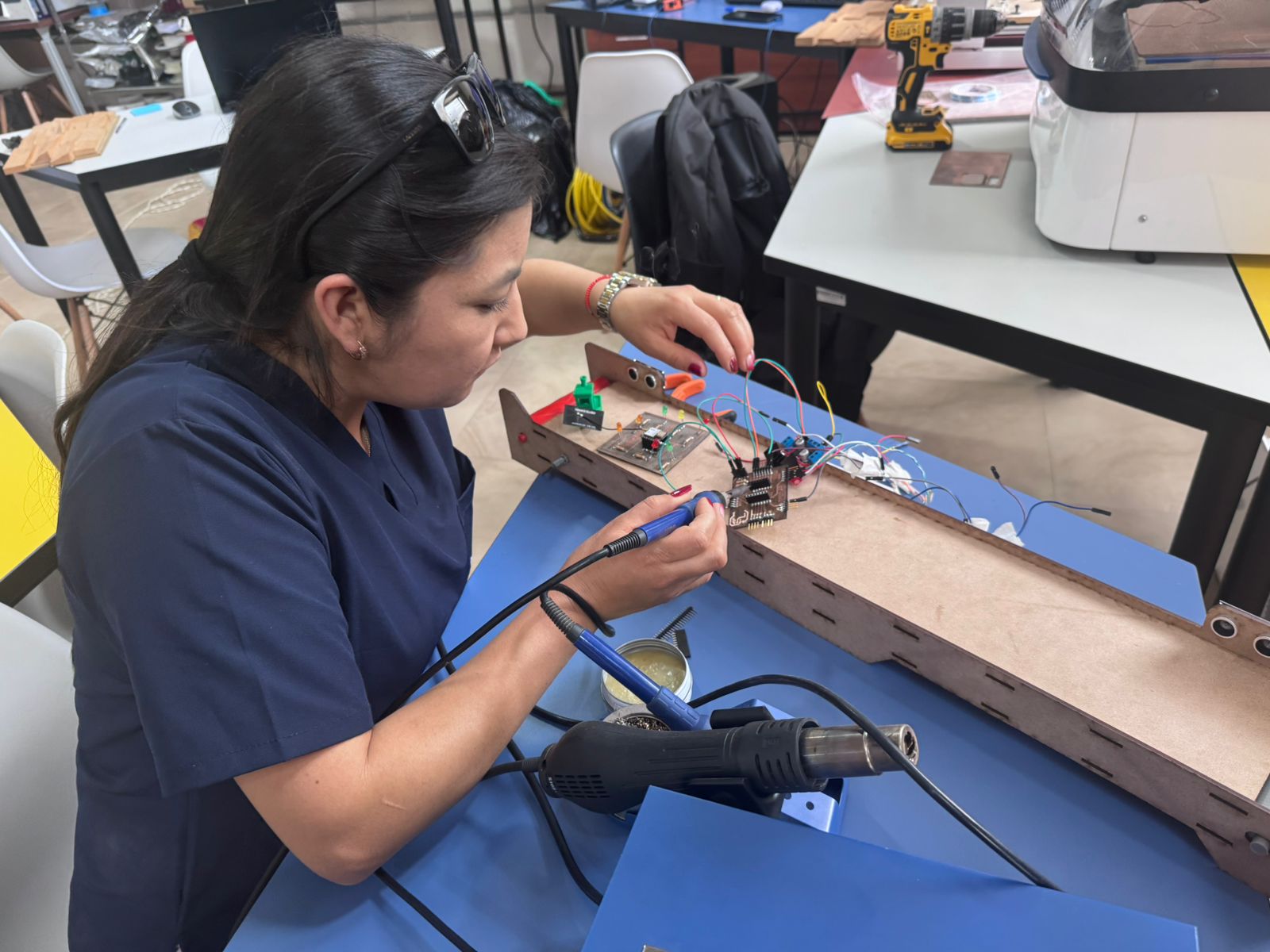 Soldering process of electronic components
