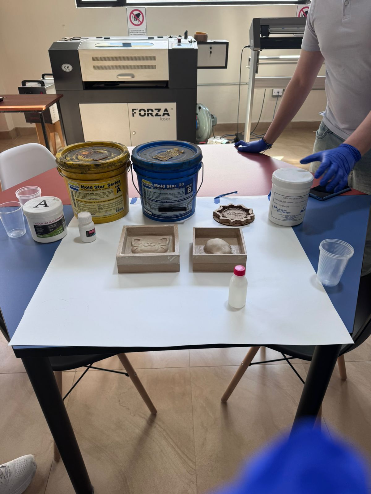 Molding and casting materials prepared for testing