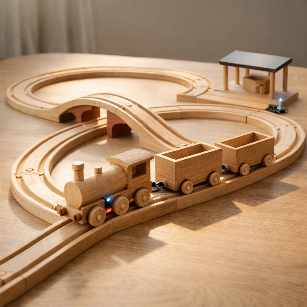 General view of the smart wooden train project