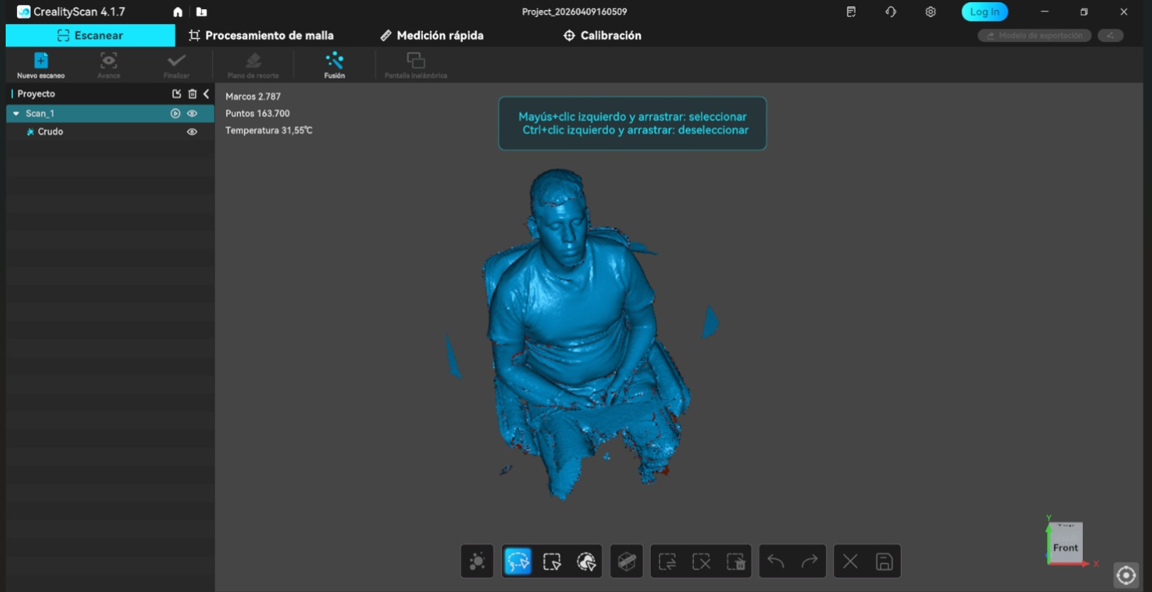 Scanning software stage 2