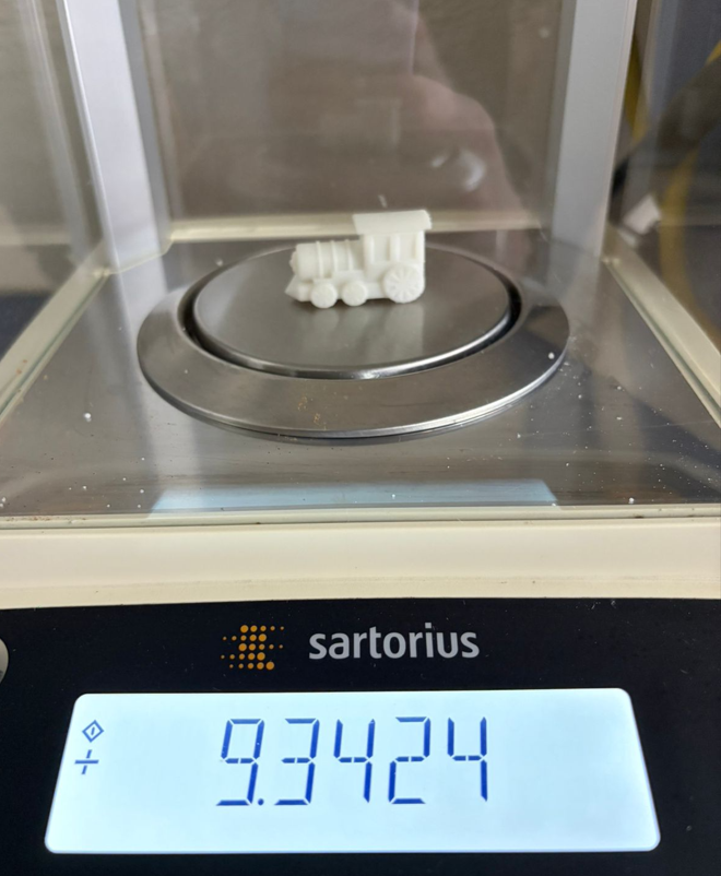 Resin print on scale