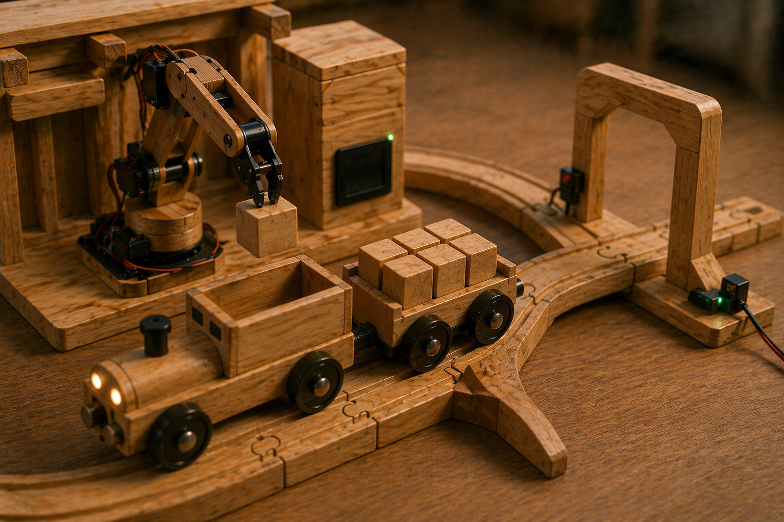 Robotic arm interaction at station