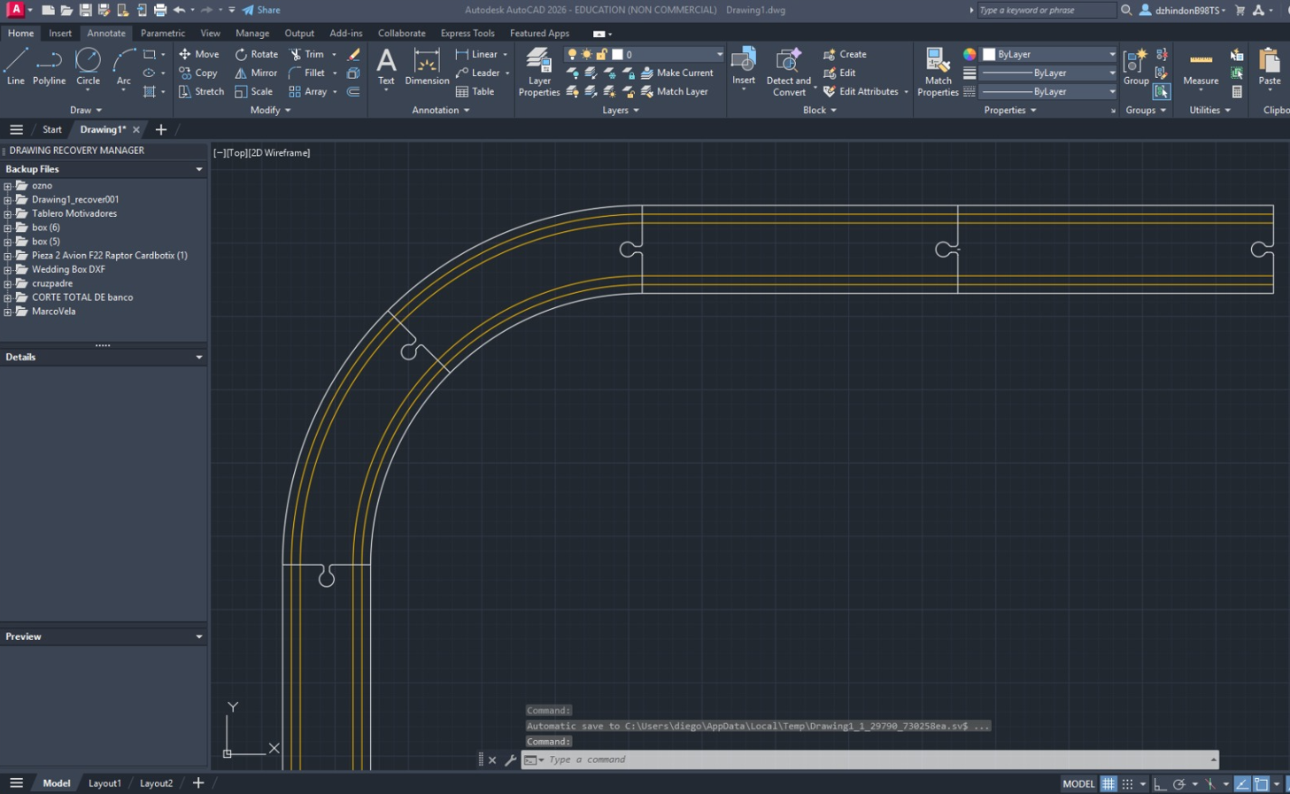 Rail design with widths and channels