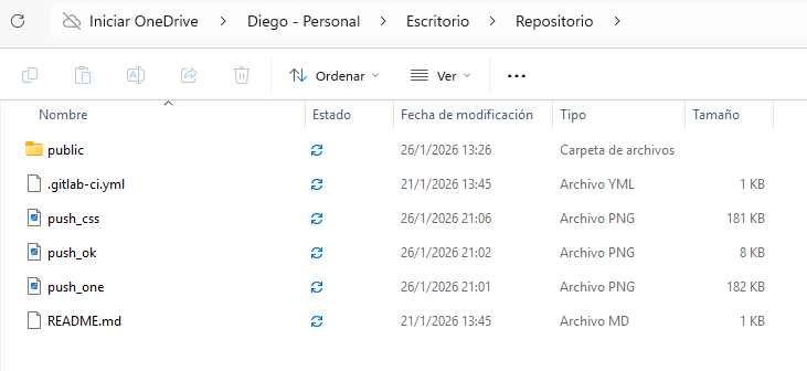 Extracted project folder on local computer