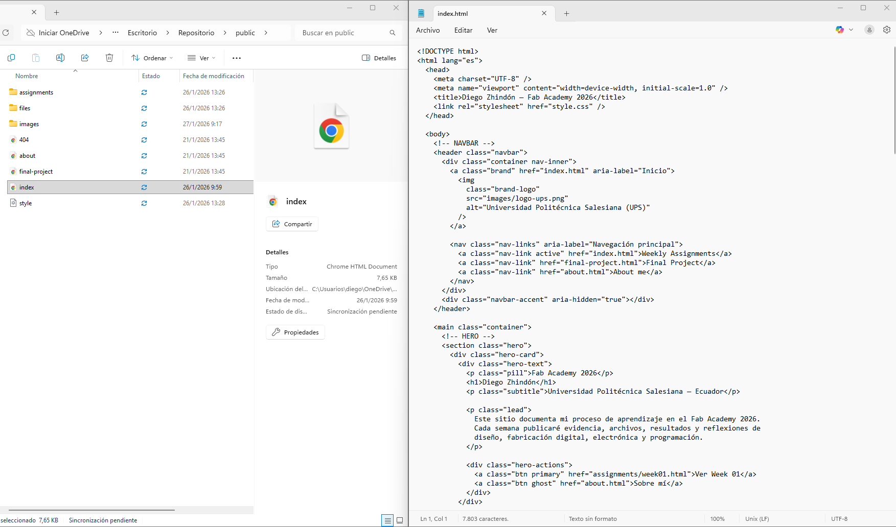Editing HTML locally using Notepad