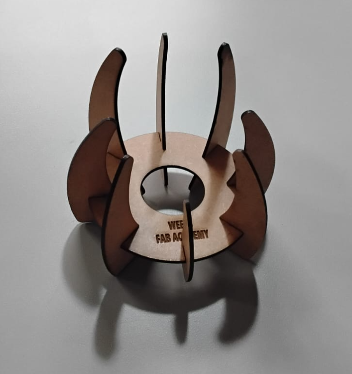 Final assembled MDF model