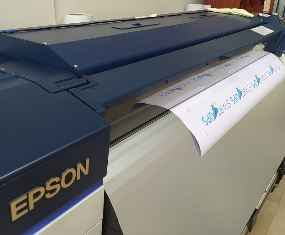 Vinyl being printed on Epson printer