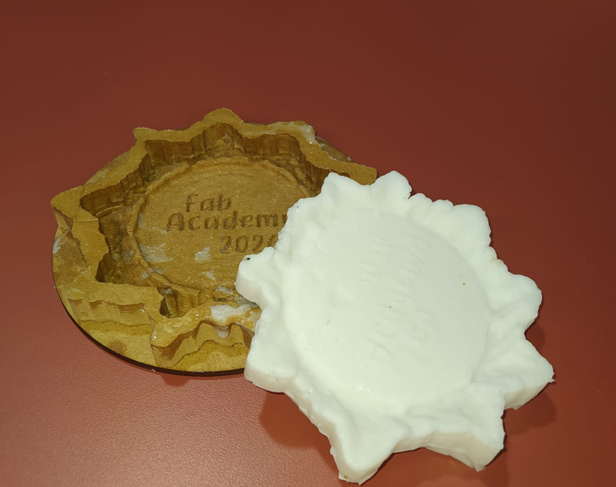 MDF counter-mold and silicone rubber mold