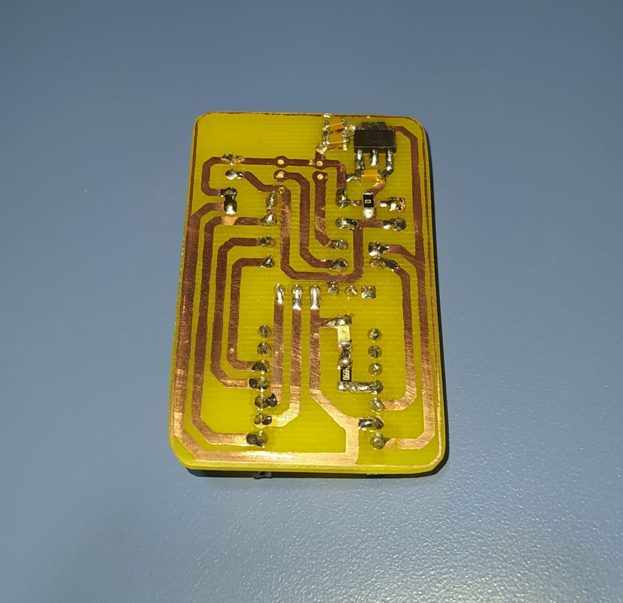Top side of the fabricated PCB