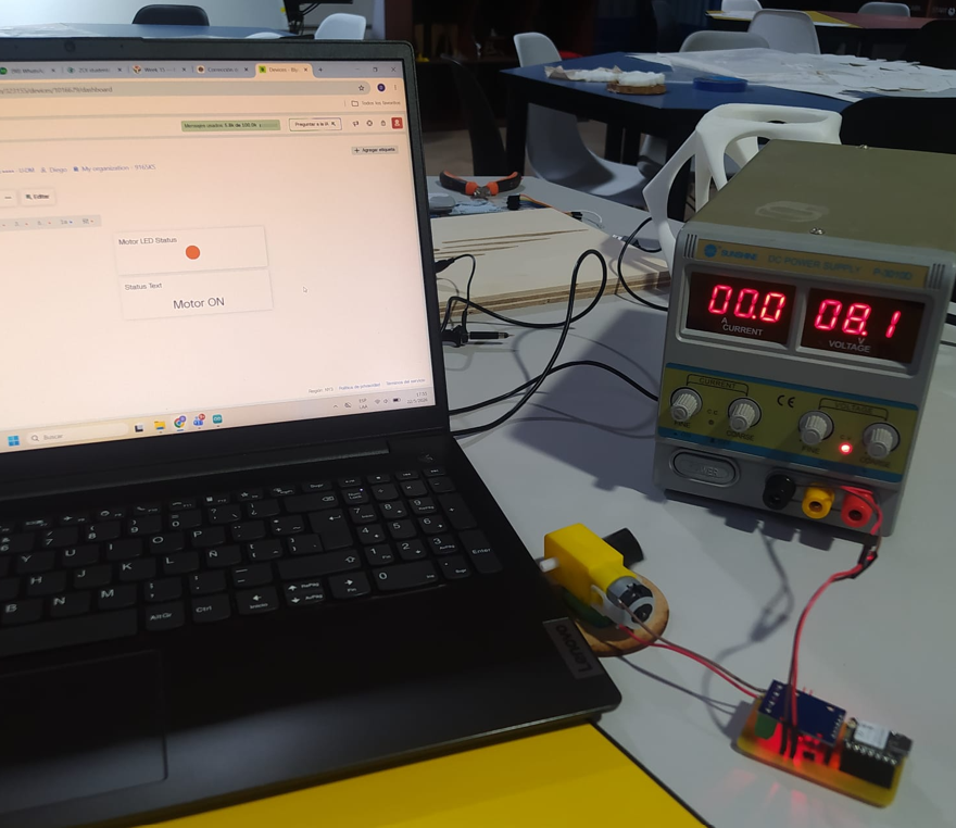 Blynk panel working with the final PCB through WiFi