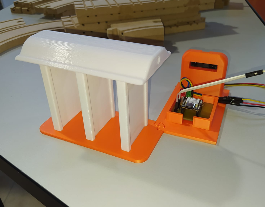 Station integration with Sharp sensor and LEDs