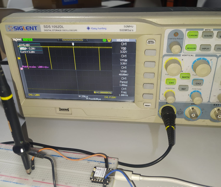 PWM 100 percent on oscilloscope