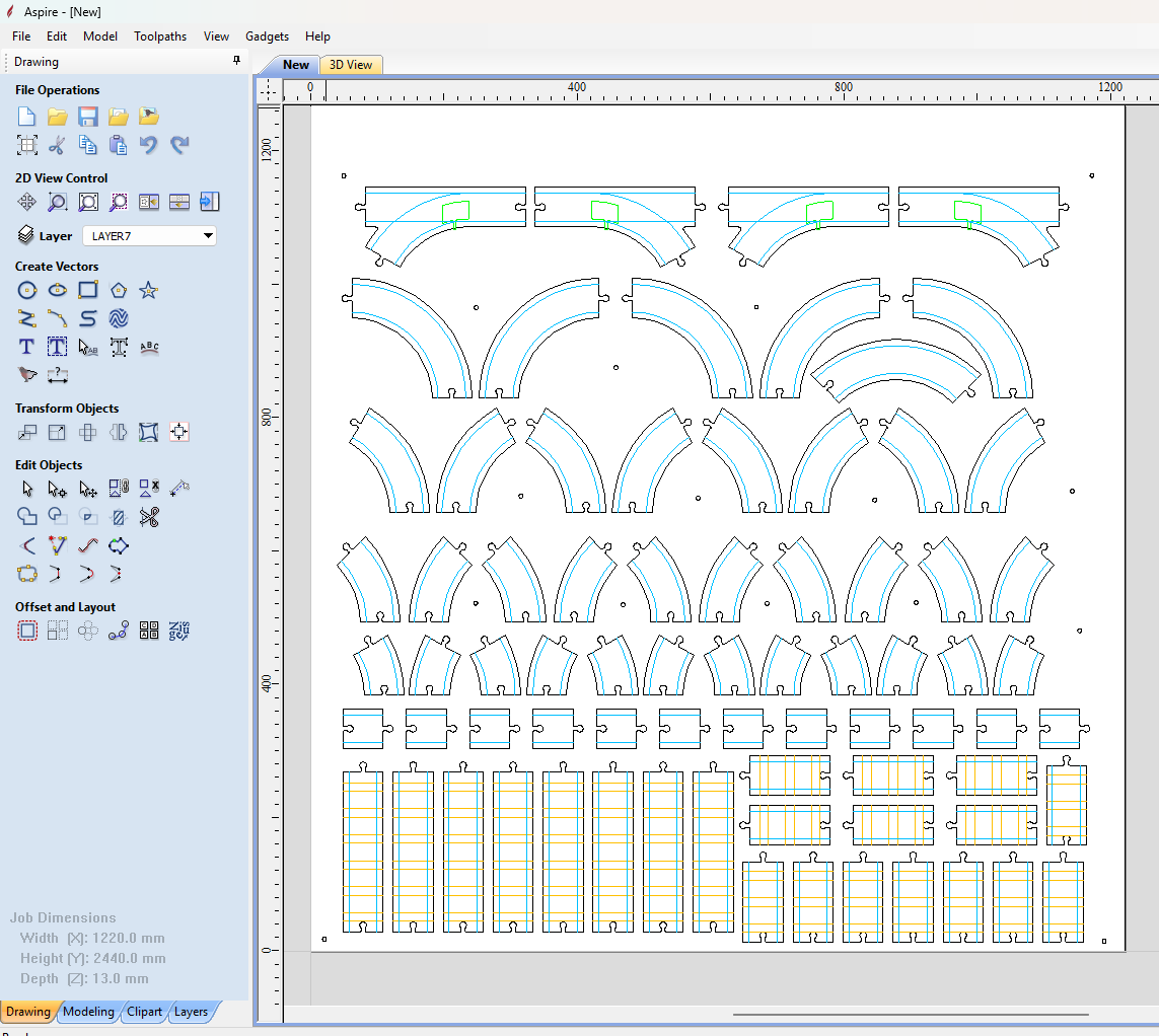DXF imported into Aspire