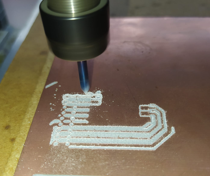 PCB milling process on CNC router