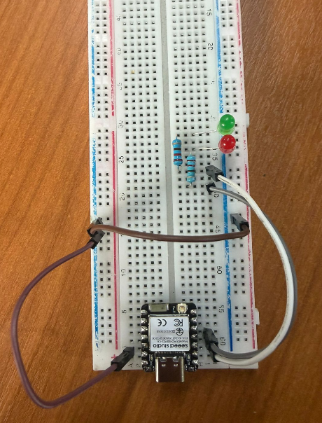 Physical XIAO circuit