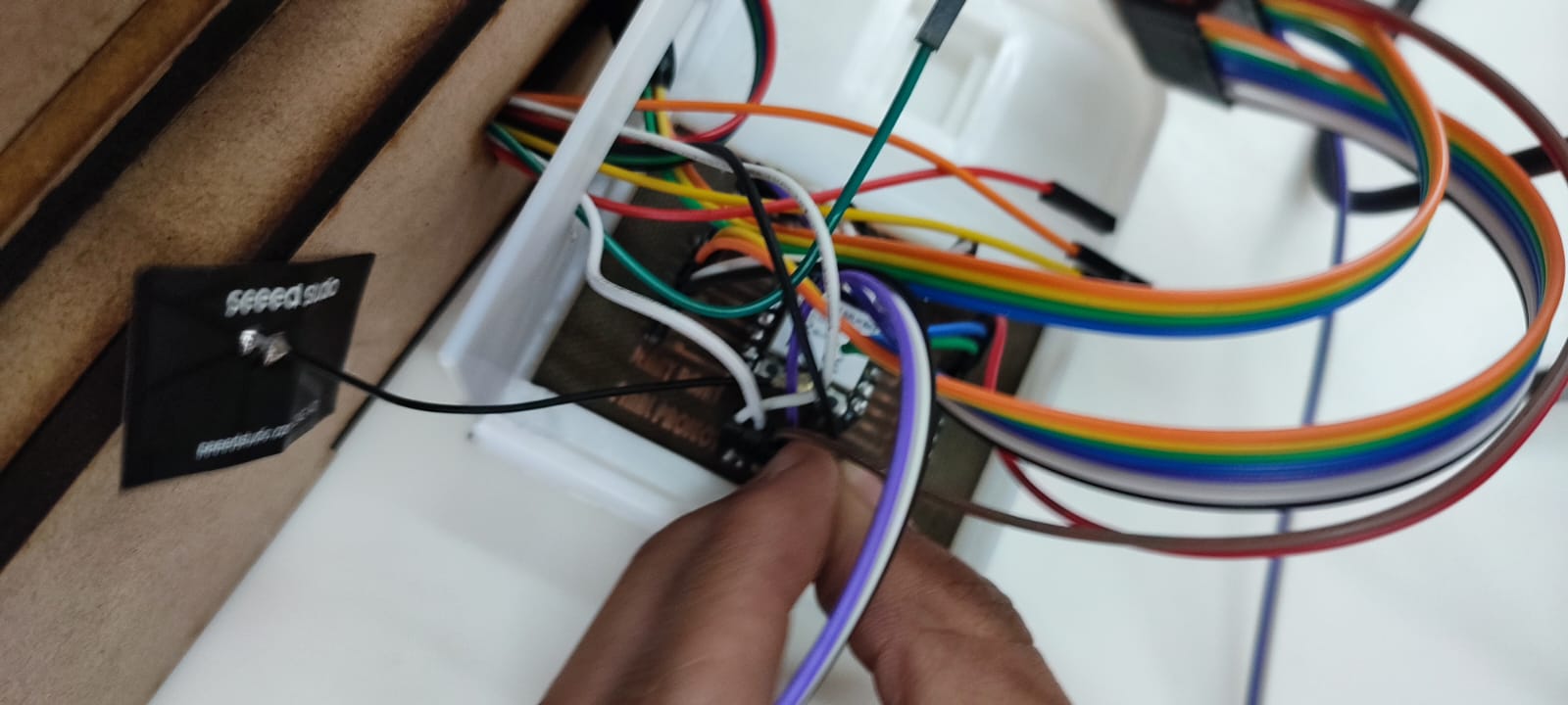 Manual check of PCB connections inside the case