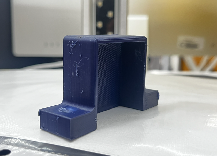Side view of printed motor support