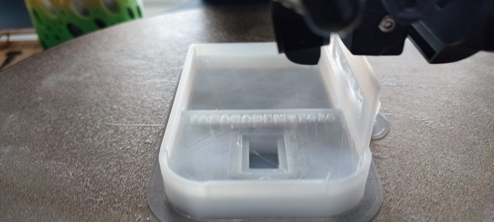 White PLA wiring case printing