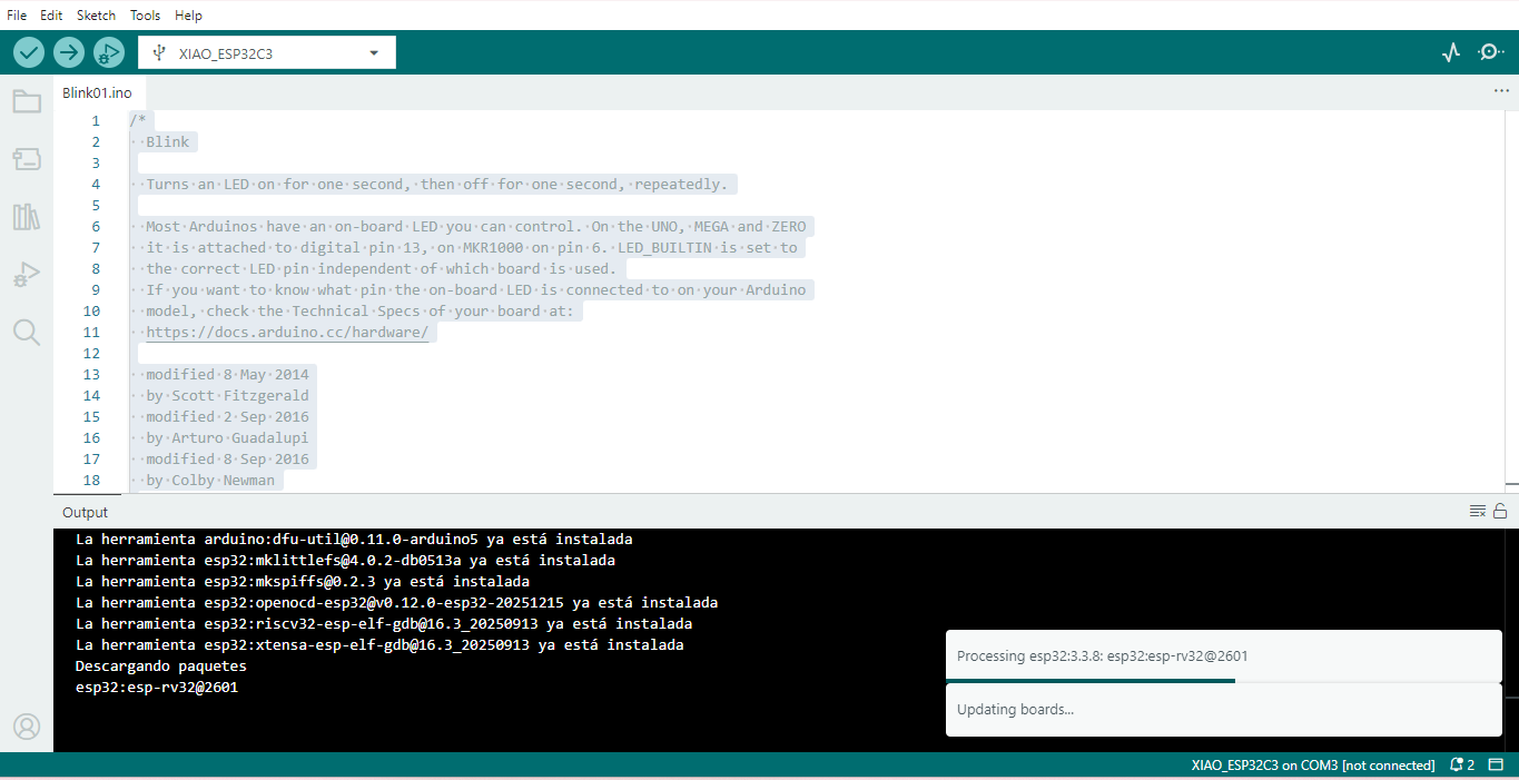 Arduino IDE setup