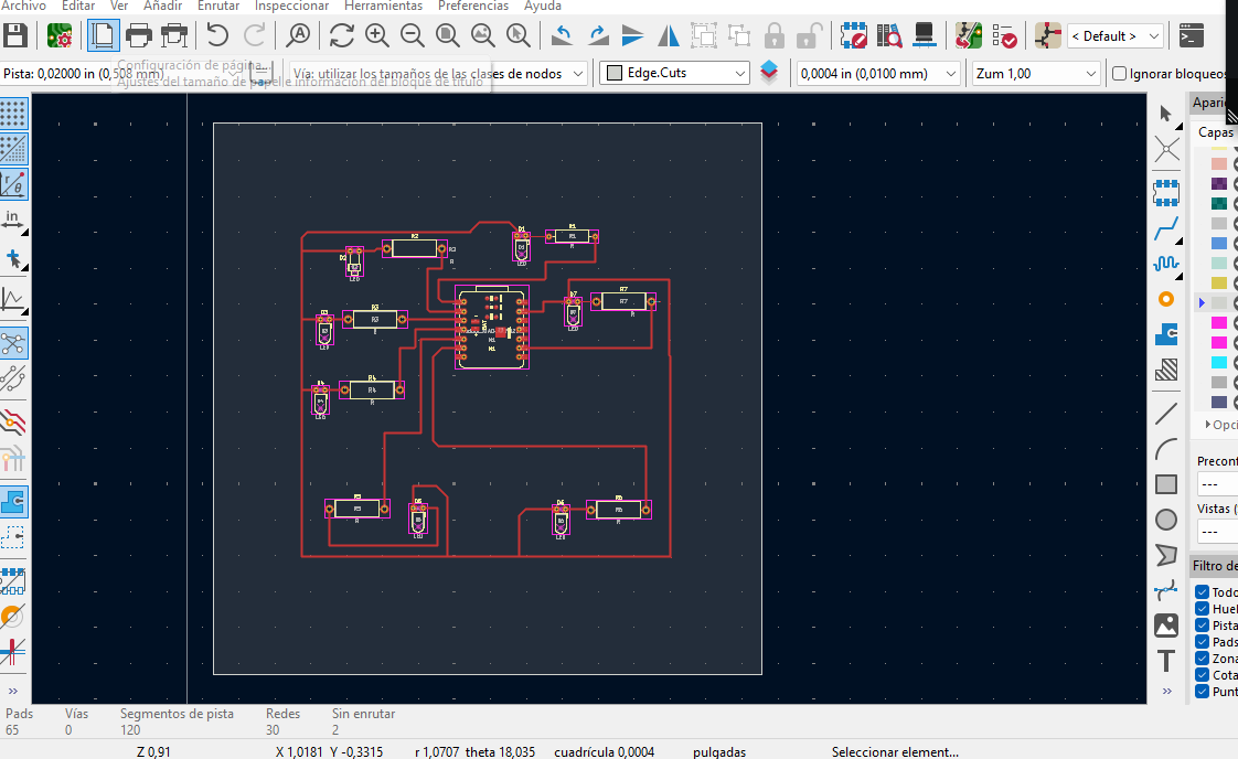 PCB artwork prepared in Inkscape