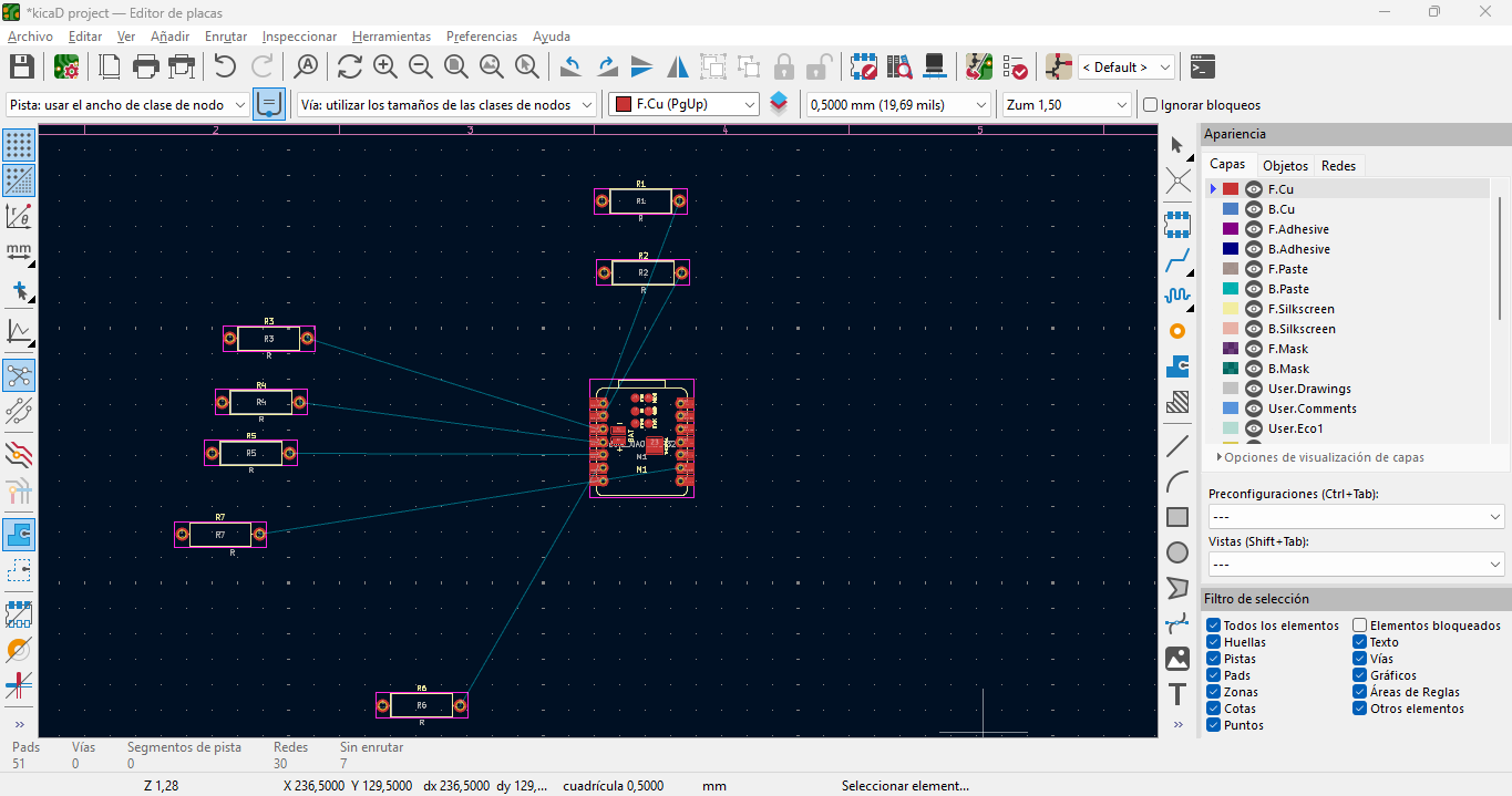 Component placement around XIAO ESP32-C3 in KiCad