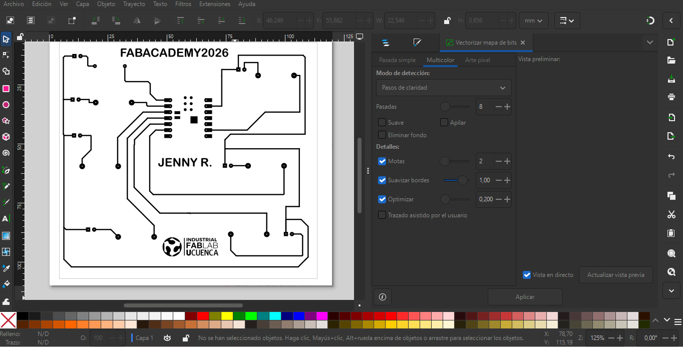 Final routed PCB layout in KiCad