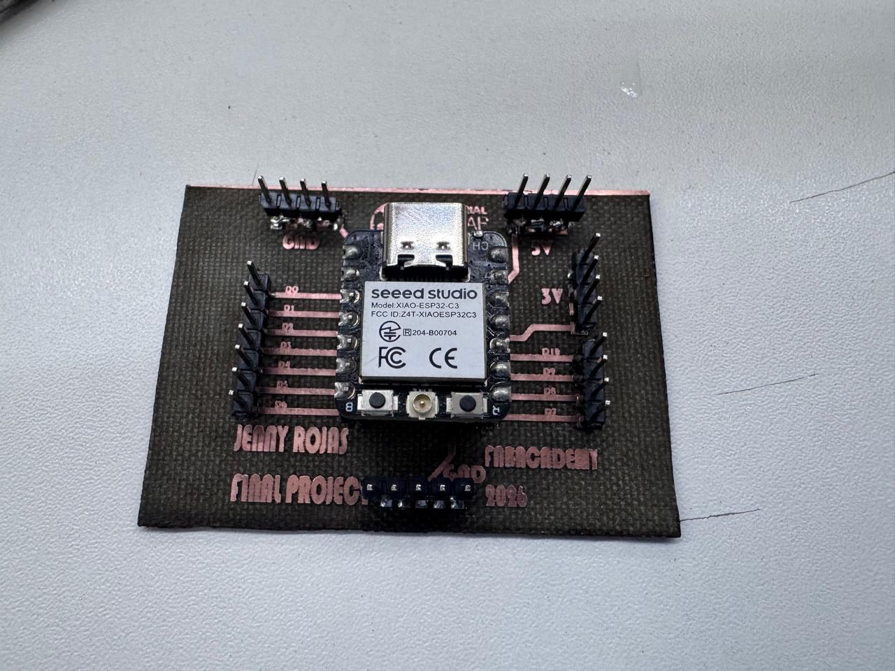 Final water level sensor board with XIAO ESP 32-C3