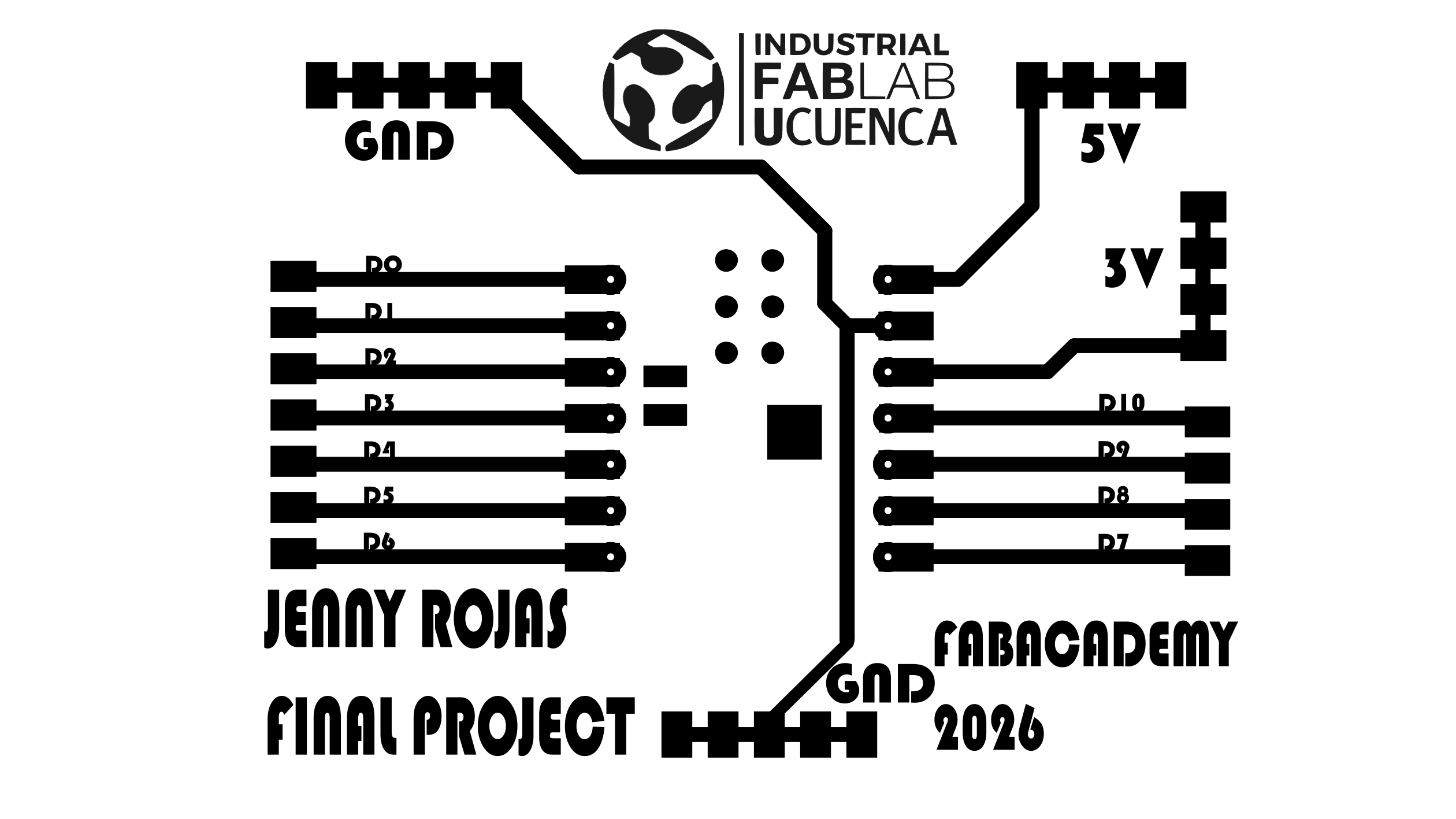 PCB board preview for the output device control board