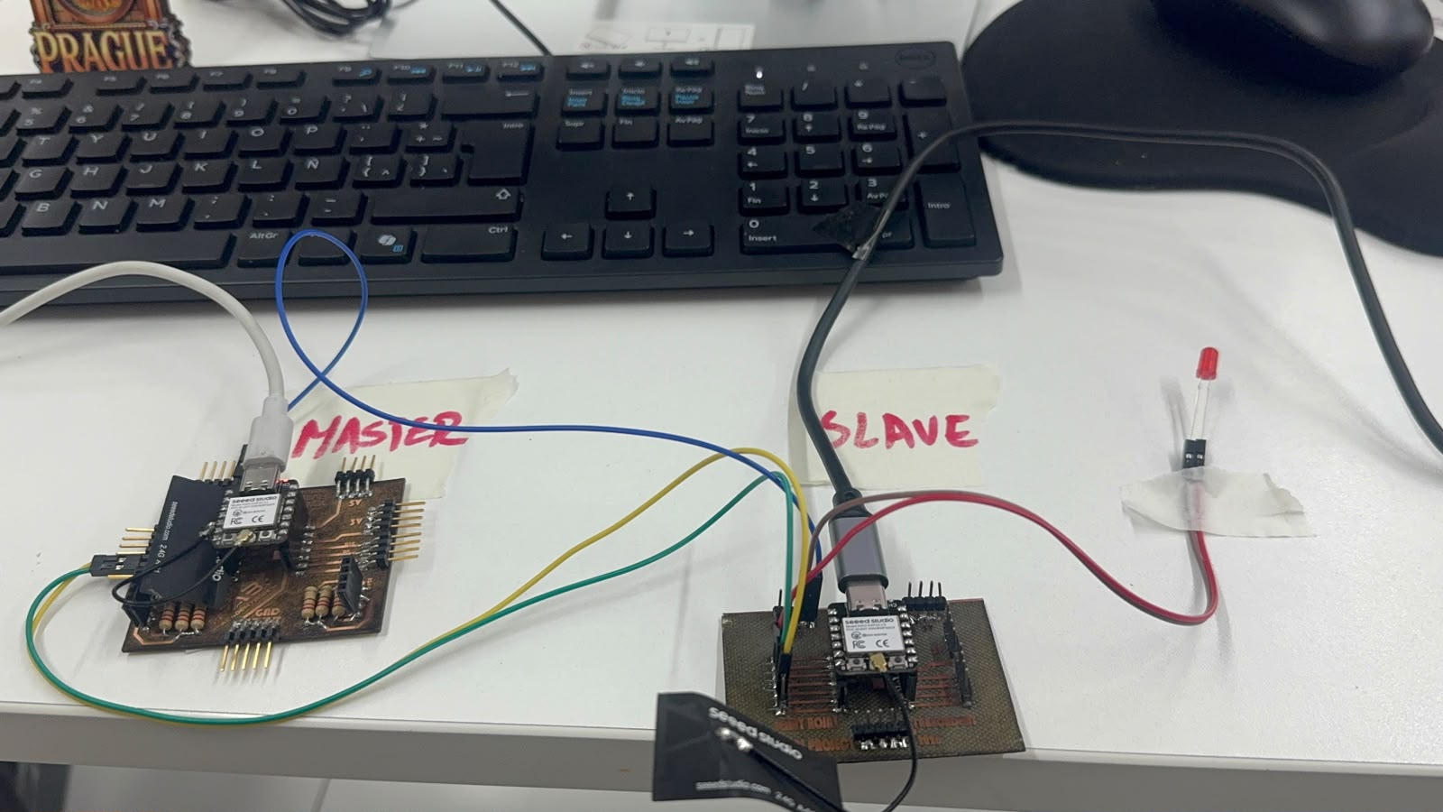Master and Slave XIAO ESP32-C3 UART network with LED output