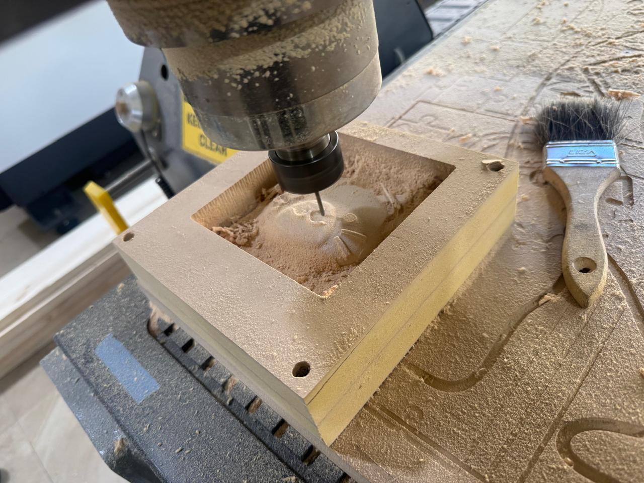 Close up CNC milling