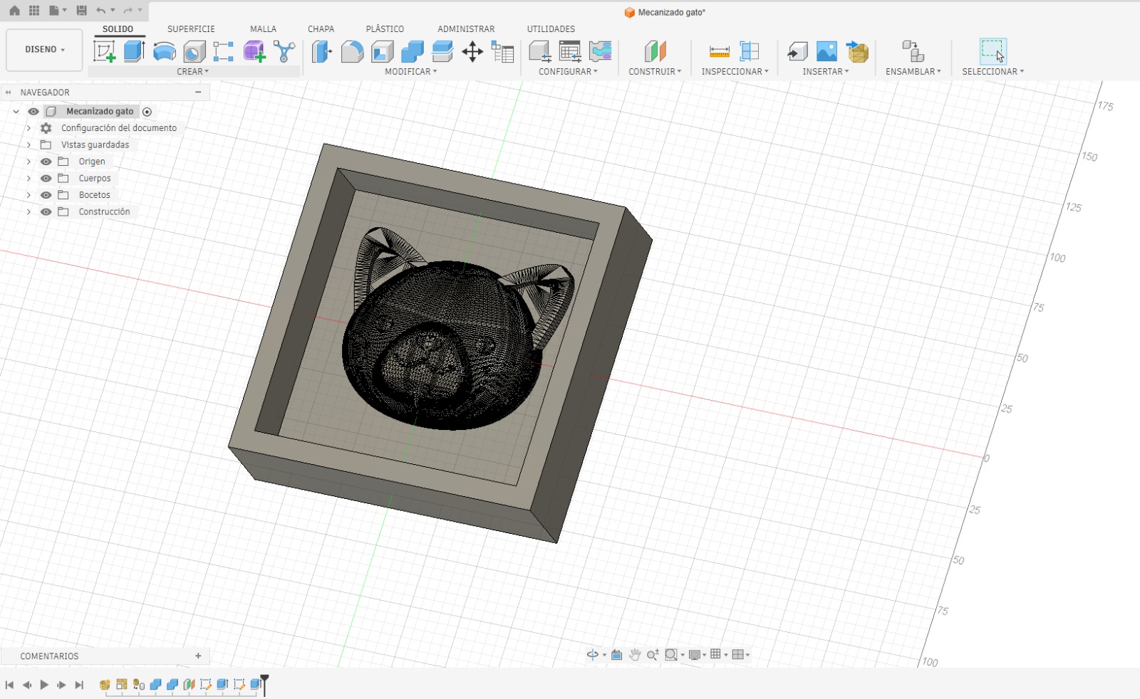 Final mold design in Fusion 360