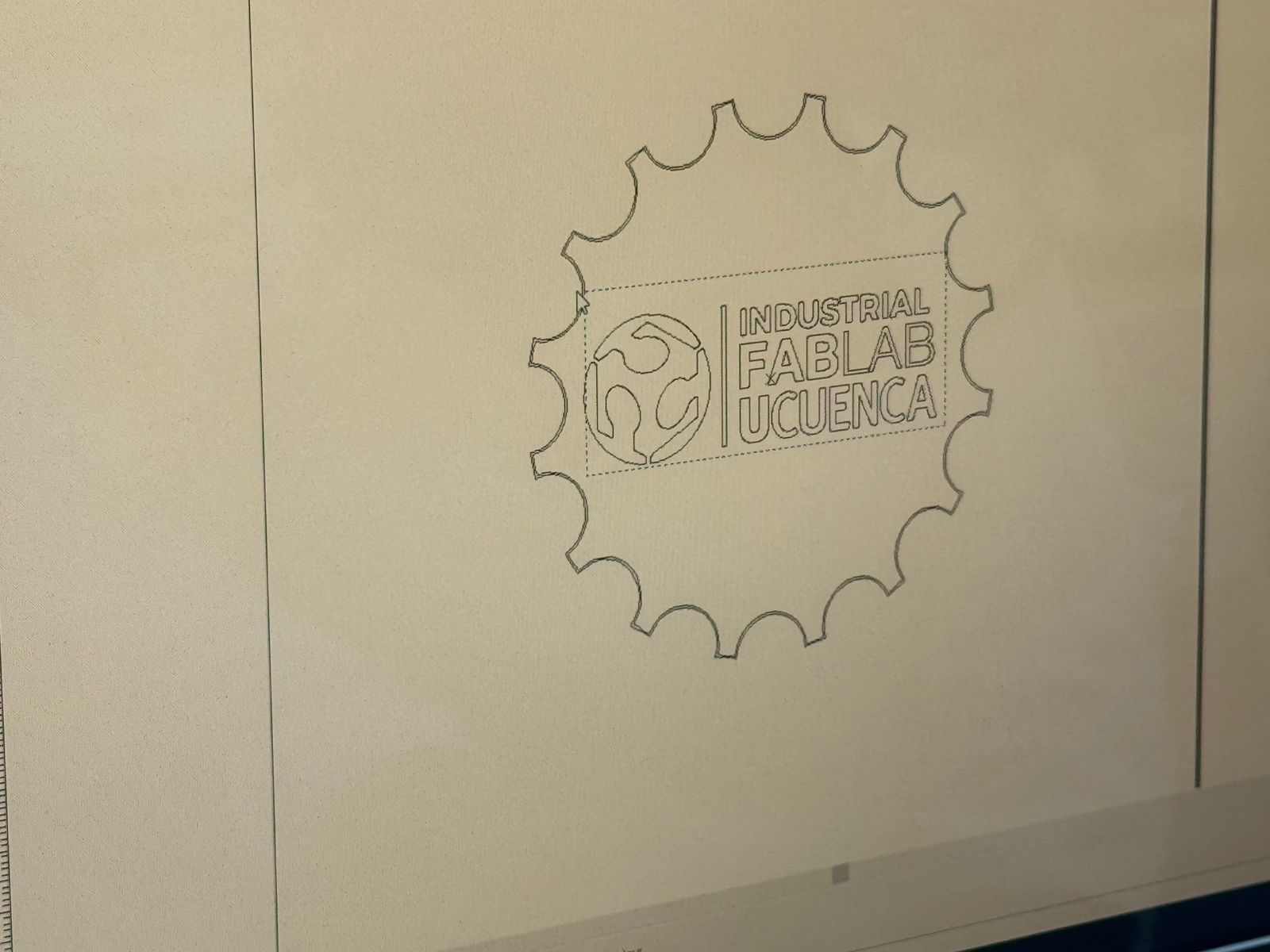 Vectorized keychain in laser software