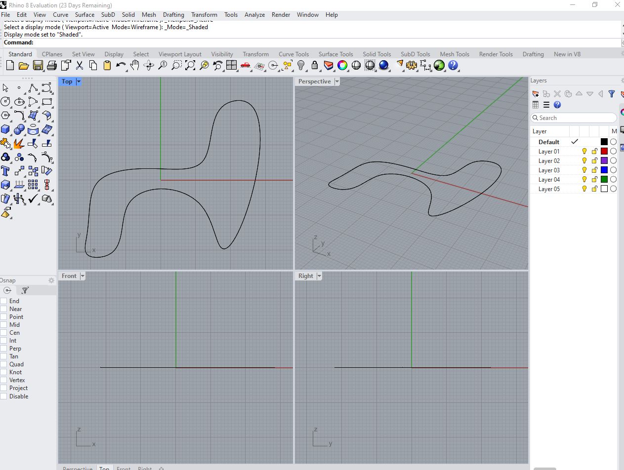 Rhino chair base geometry