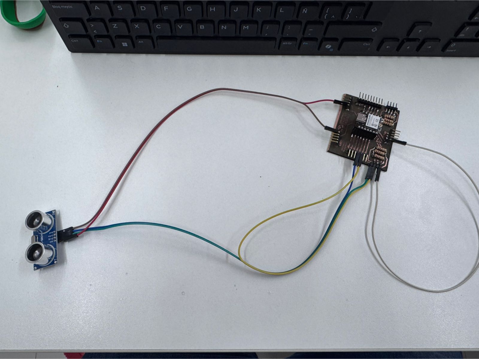 HC-SR04 sensor connected to XIAO ESP32-C3 through PCB