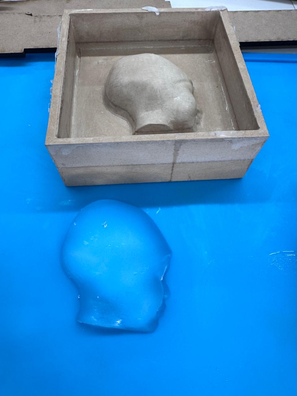 Demolded transparent casting