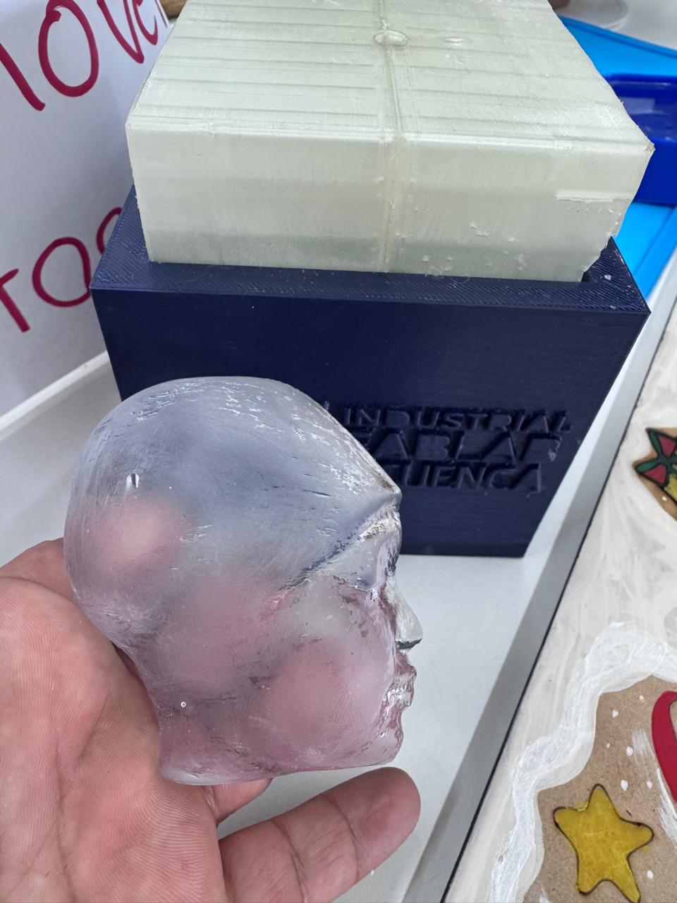 Final transparent face casting
