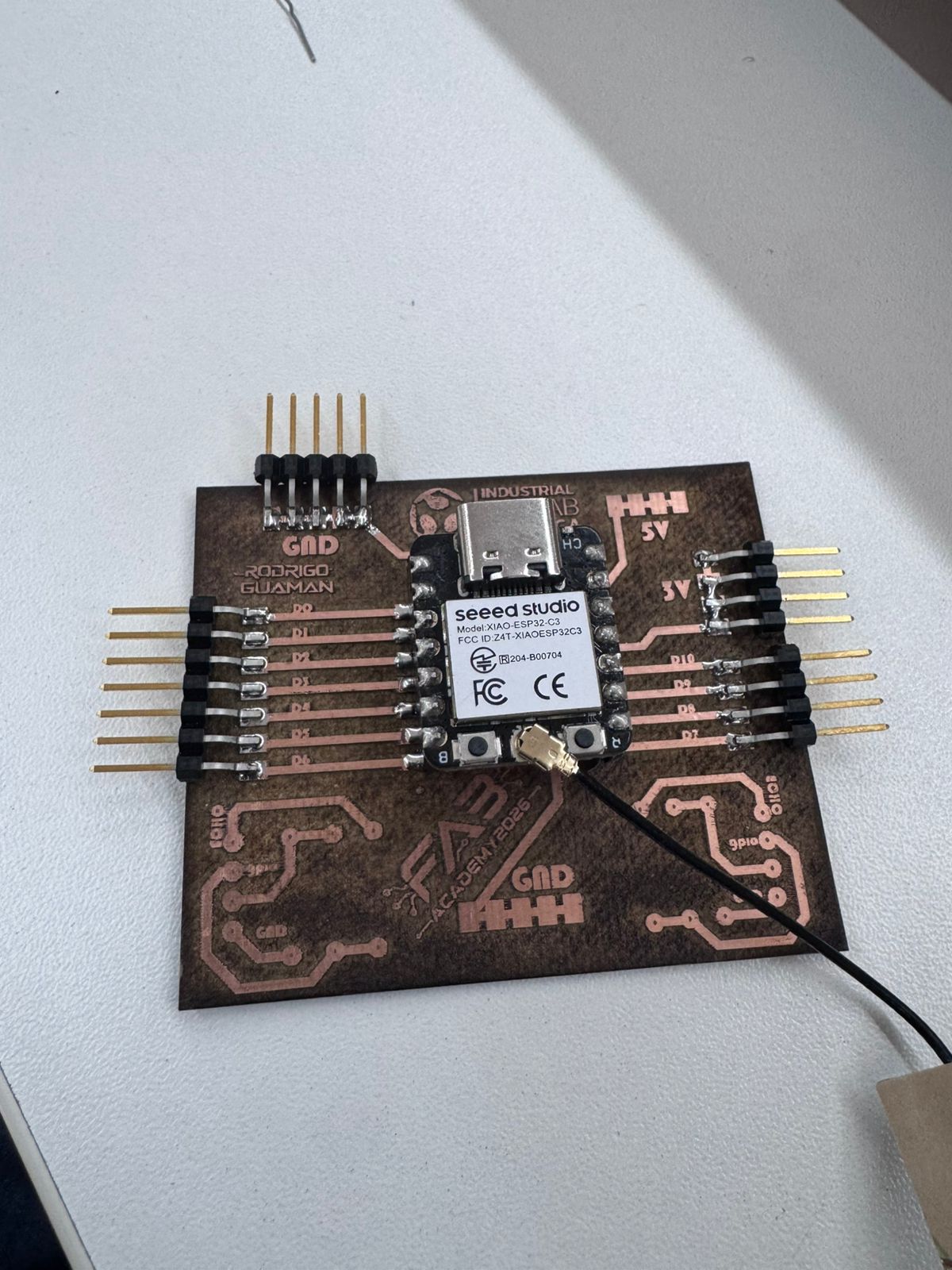 Assembled XIAO ESP32-C3 generic PCB