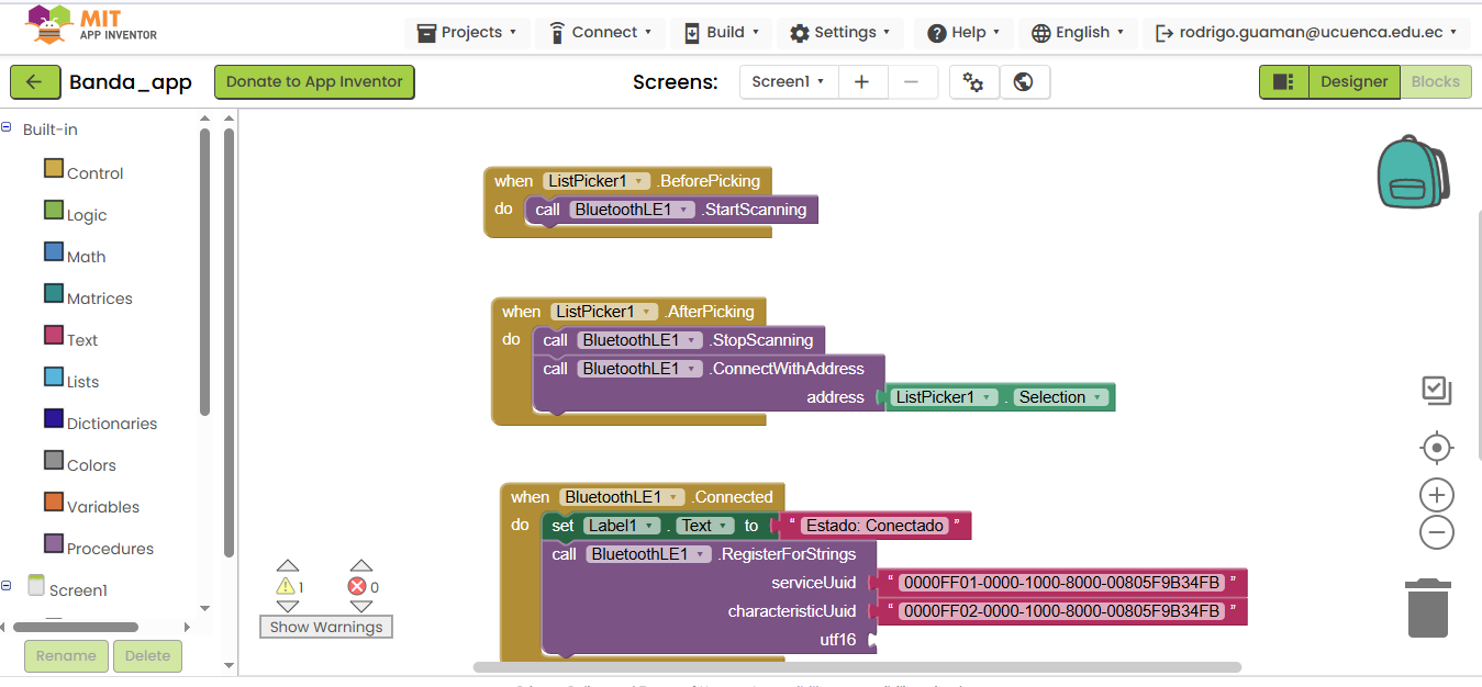 MIT App Inventor block-based interface evidence