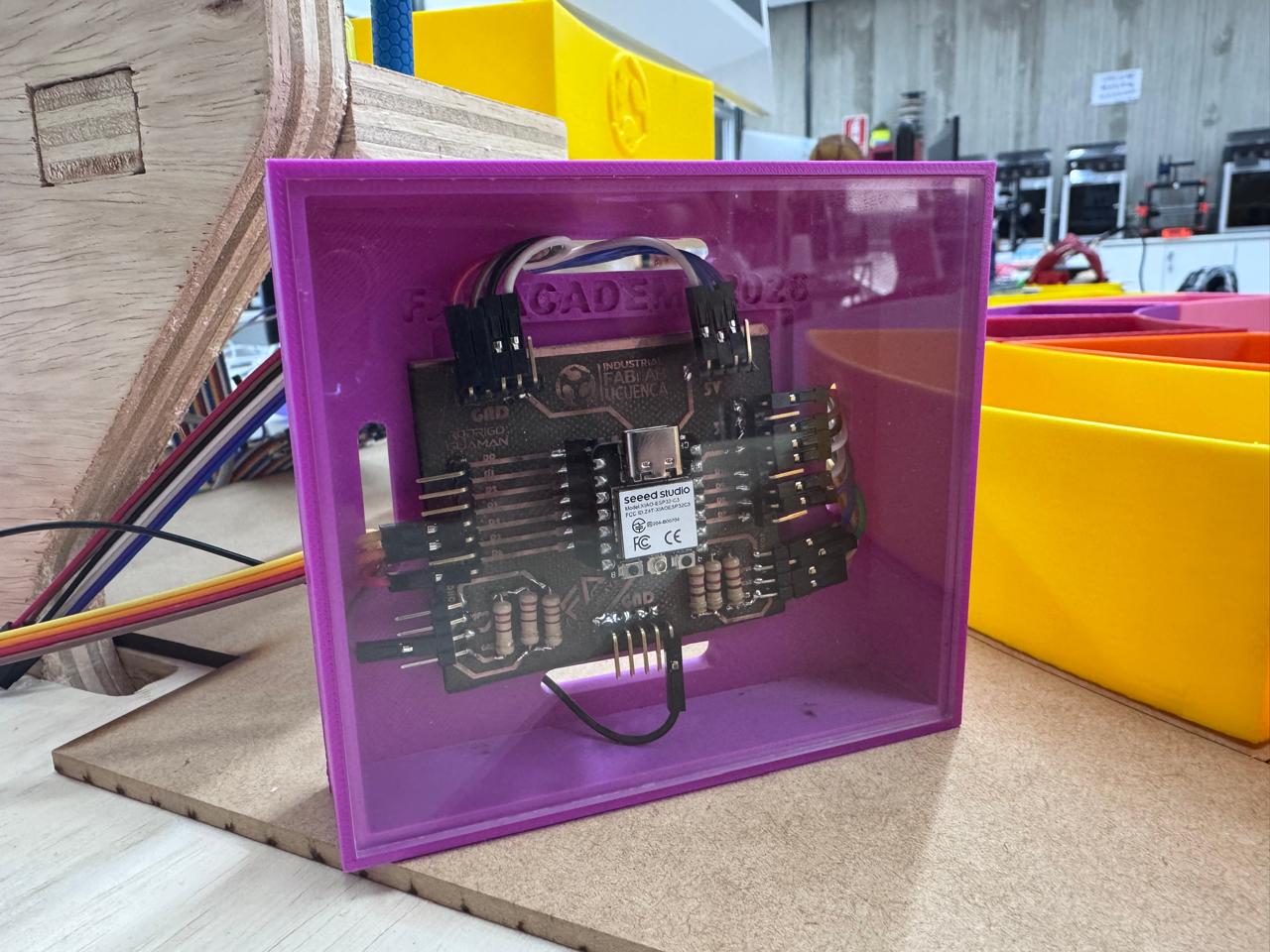 Bambu Lab printer fabricating the case