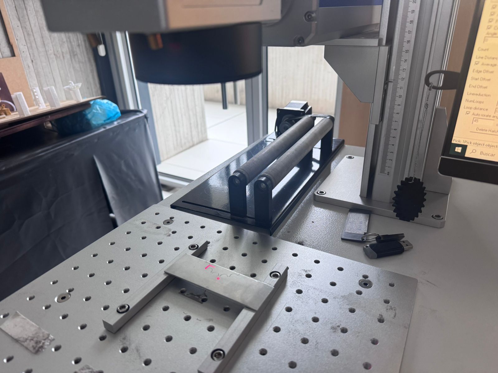 Fiber laser machine setup