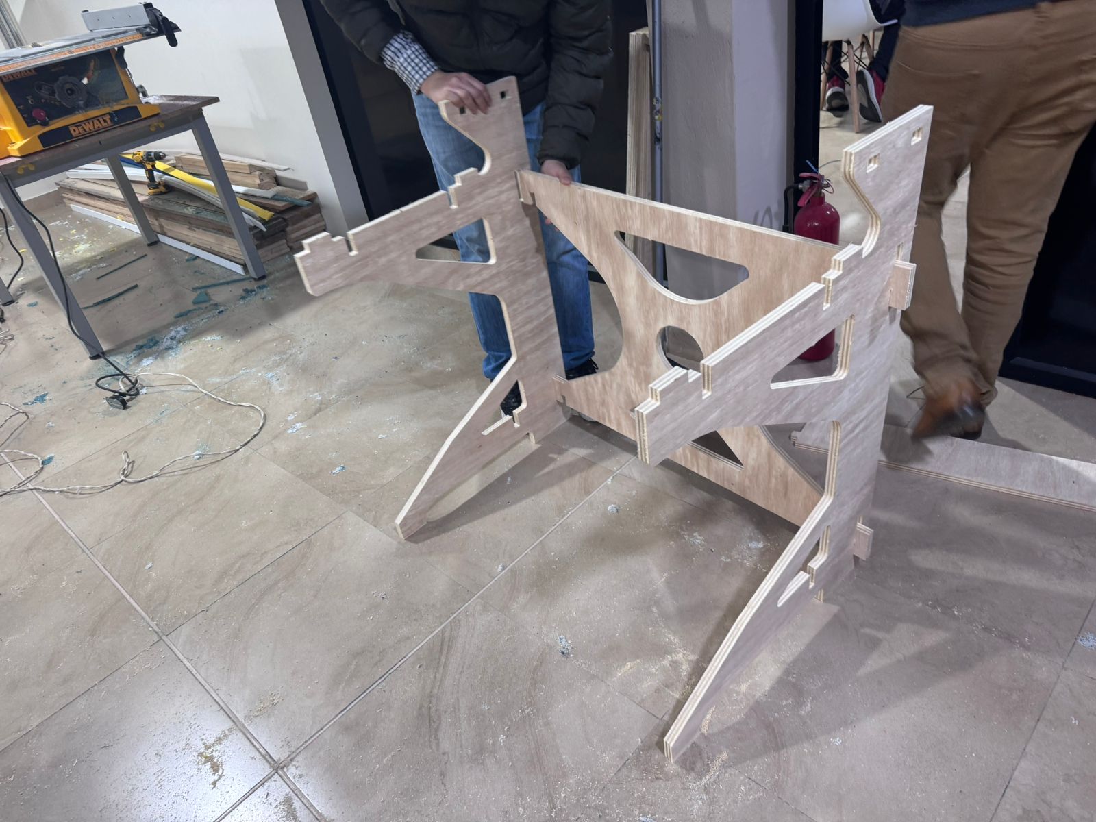 Press-fit assembly of CNC cut module