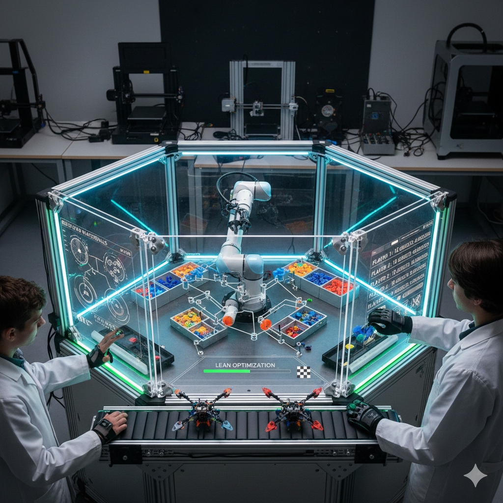 Robotic arm mounted in cell