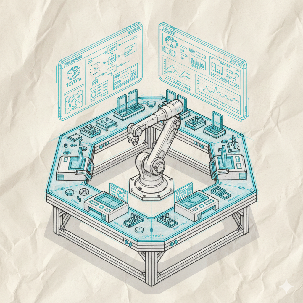 Robotic arm mounted in cell