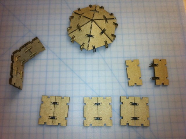 Assembly of initial shape 1