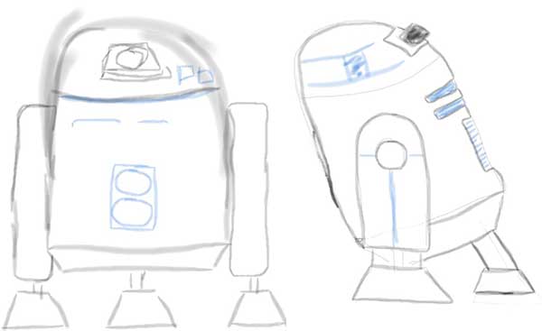 sketch r2d2 with my paint
