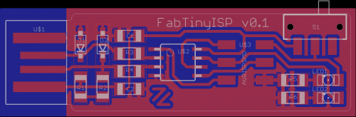 Original circuit board layout of the first version (0.1)