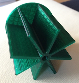 side view of 3D
                          printed waterwheel