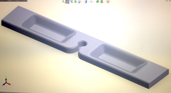 bathrest created in SOlidworks